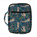 Cartoon Raccoon Pattern Print Front Pocket Bible Bag
