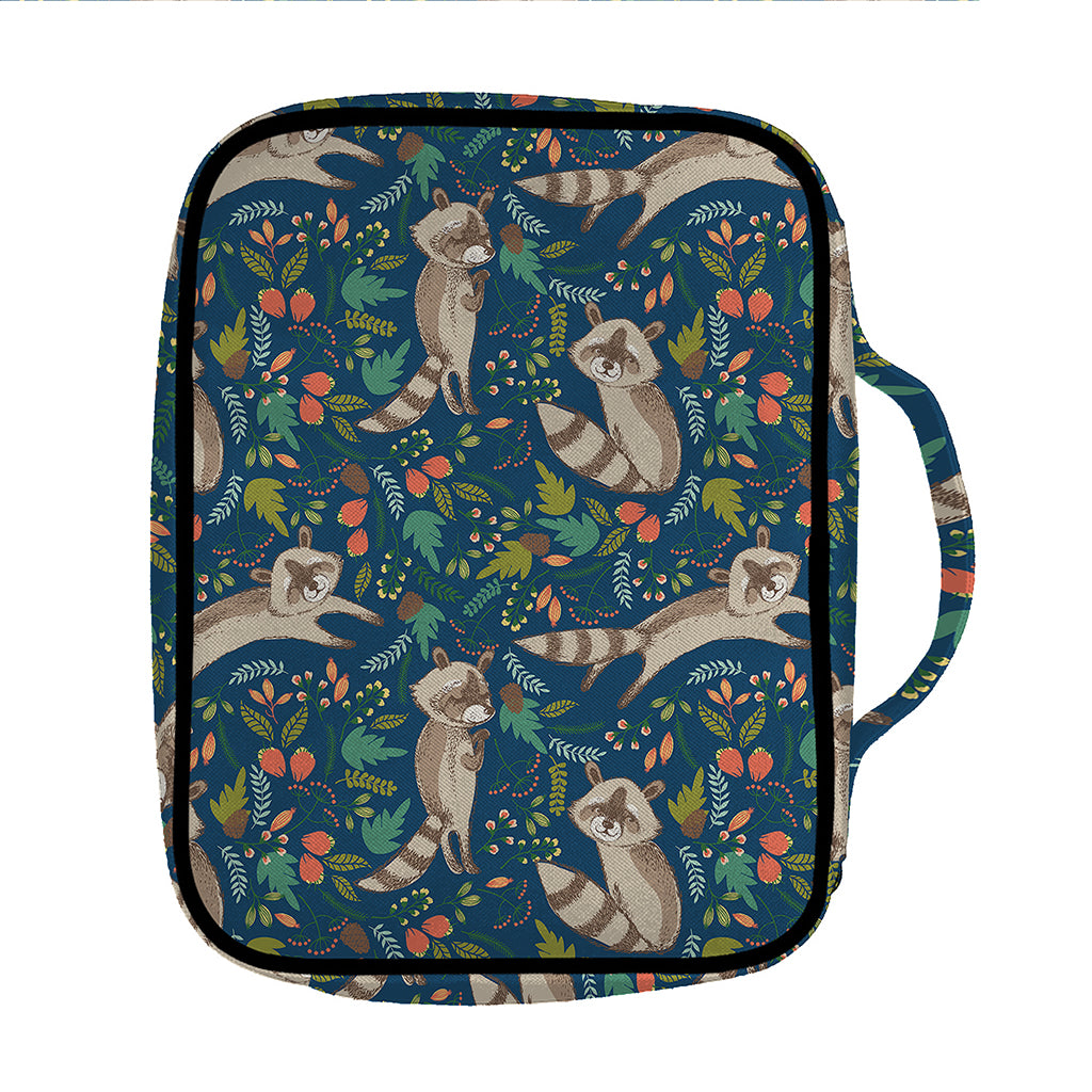 Cartoon Raccoon Pattern Print Front Pocket Bible Bag
