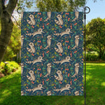 Cartoon Raccoon Pattern Print Garden Flag