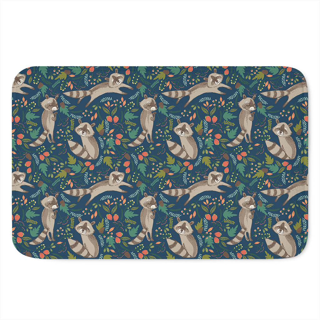 Cartoon Raccoon Pattern Print Indoor Door Mat