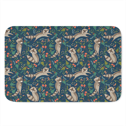 Cartoon Raccoon Pattern Print Indoor Door Mat