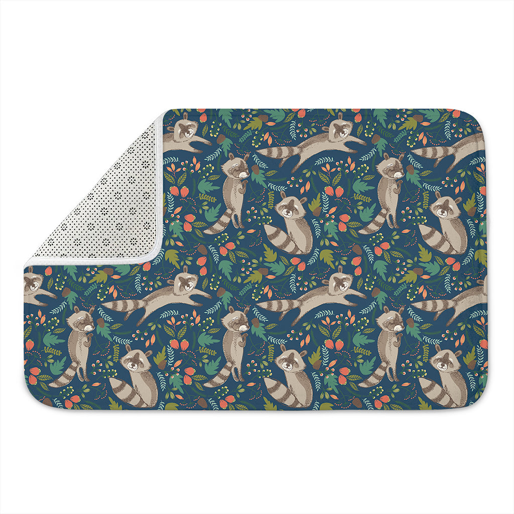 Cartoon Raccoon Pattern Print Indoor Door Mat
