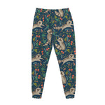 Cartoon Raccoon Pattern Print Jogger Pants