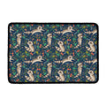 Cartoon Raccoon Pattern Print Kitchen Mat