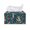 Cartoon Raccoon Pattern Print Leather Tissue Box Cover