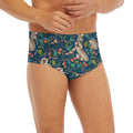 Cartoon Raccoon Pattern Print Men's Briefs