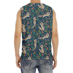 Cartoon Raccoon Pattern Print Men's Fitness Tank Top