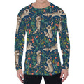 Cartoon Raccoon Pattern Print Men's Long Sleeve T-Shirt
