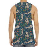 Cartoon Raccoon Pattern Print Men's Muscle Tank Top