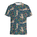 Cartoon Raccoon Pattern Print Men's Athletic T-Shirt