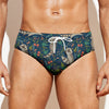 Cartoon Raccoon Pattern Print Men's Swim Briefs