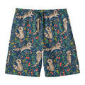 Cartoon Raccoon Pattern Print Men's Swim Trunks