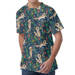 Cartoon Raccoon Pattern Print Men's Velvet T-Shirt