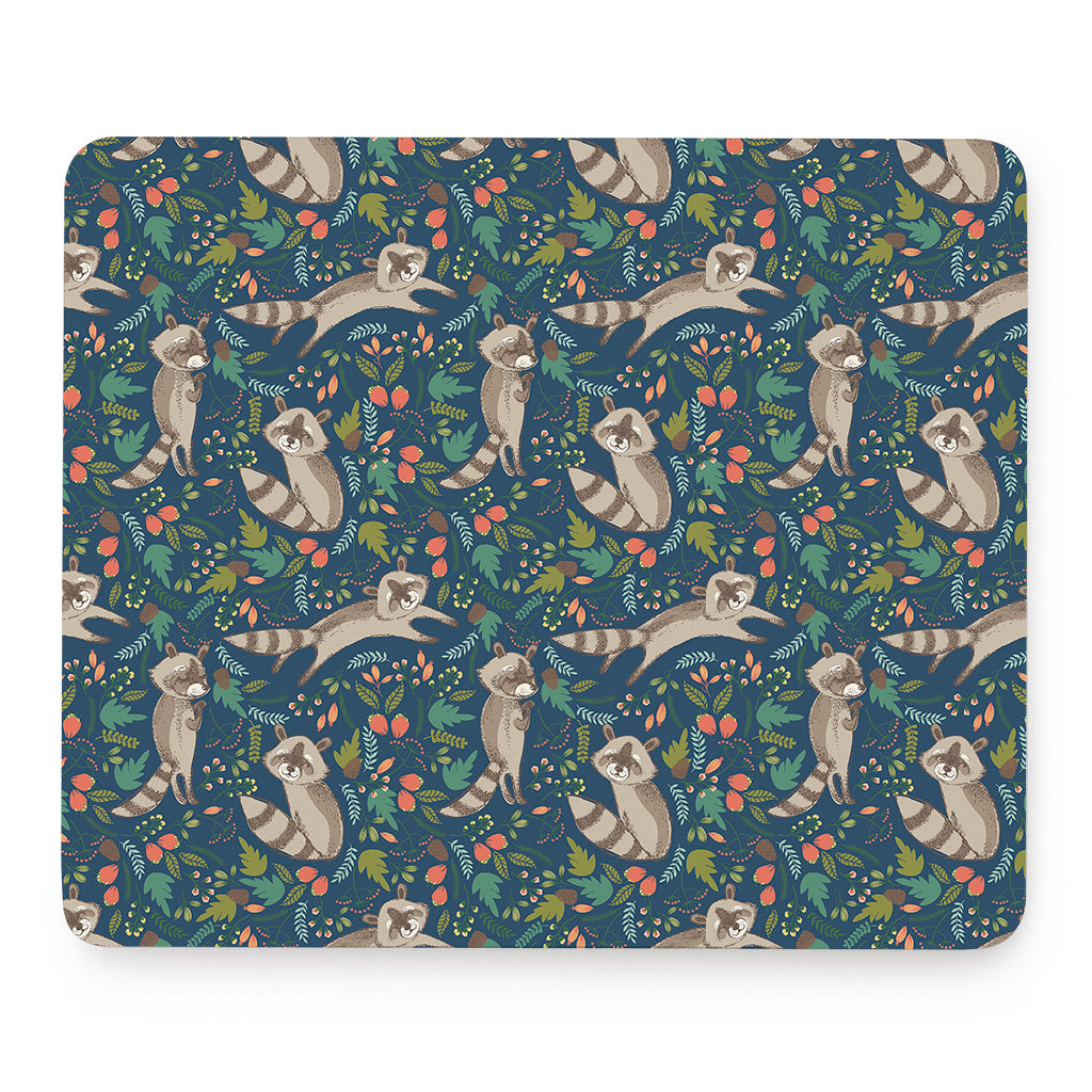 Cartoon Raccoon Pattern Print Mouse Pad