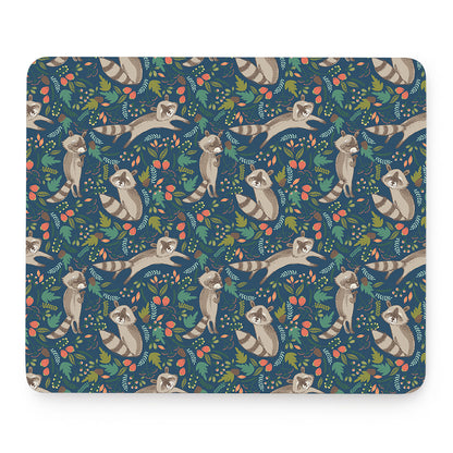 Cartoon Raccoon Pattern Print Mouse Pad