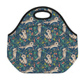 Cartoon Raccoon Pattern Print Neoprene Lunch Bag