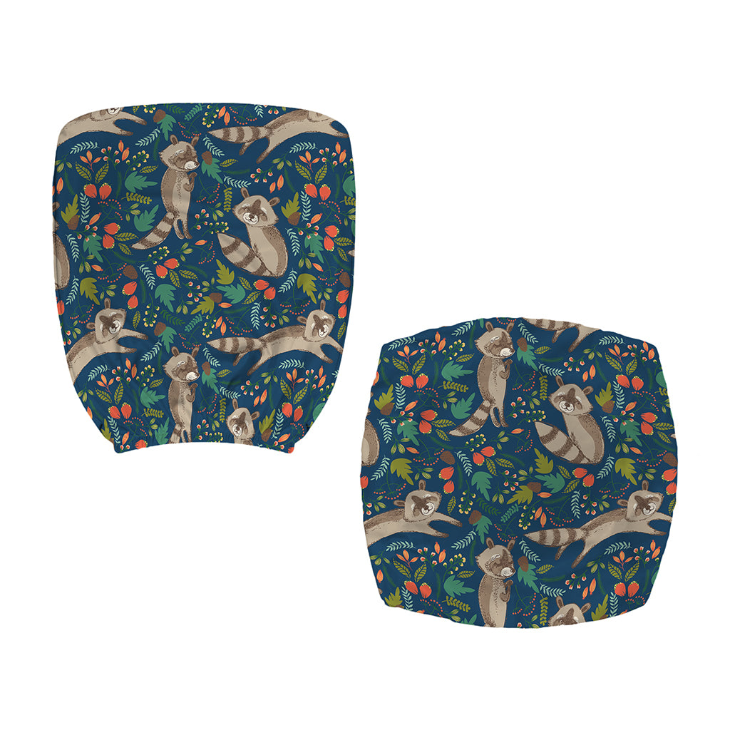 Cartoon Raccoon Pattern Print Office Chair Cover