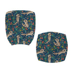 Cartoon Raccoon Pattern Print Office Chair Cover
