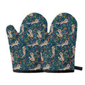 Cartoon Raccoon Pattern Print Oven Mitts