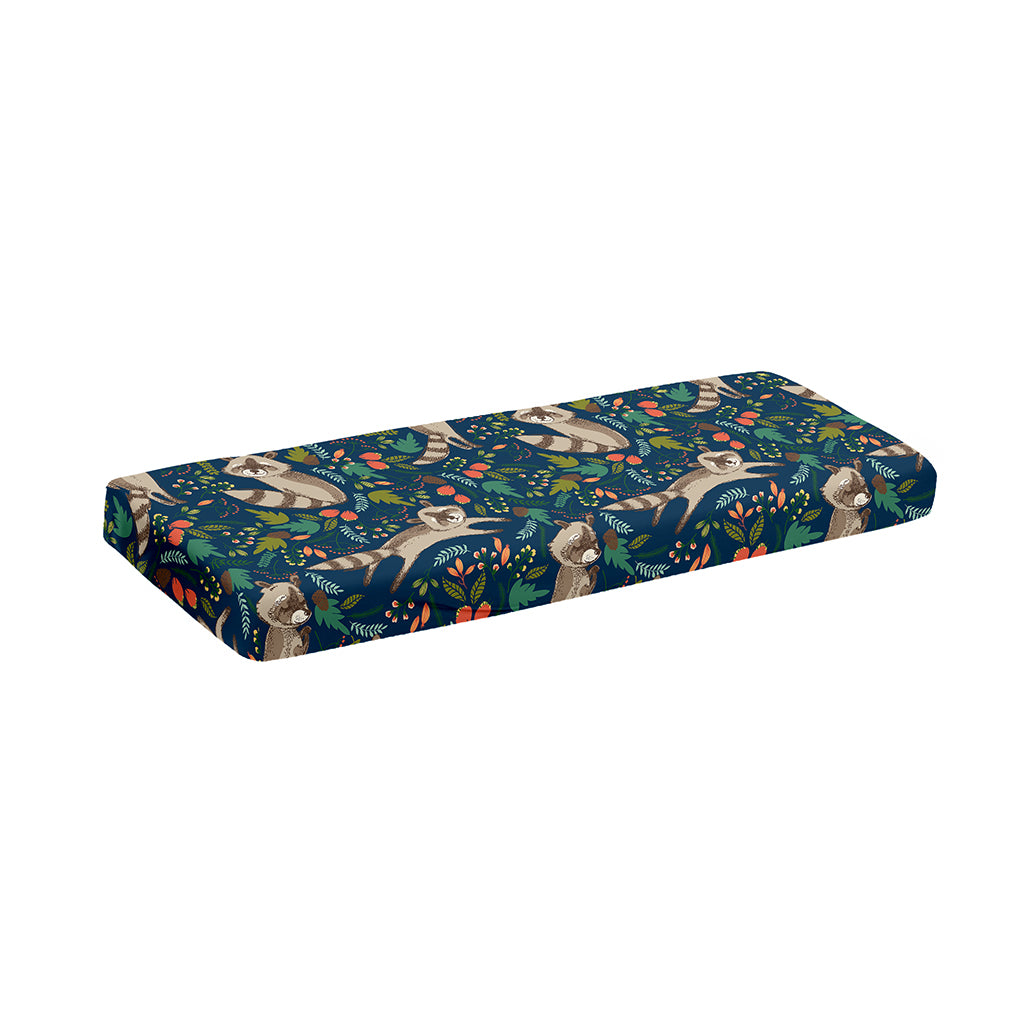 Cartoon Raccoon Pattern Print Piano Keyboard Cover