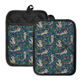 Cartoon Raccoon Pattern Print Pot Holders With Pocket