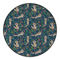 Cartoon Raccoon Pattern Print Round Floor Mat