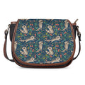 Cartoon Raccoon Pattern Print Saddle Bag