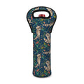 Cartoon Raccoon Pattern Print Single Neoprene Wine Tote
