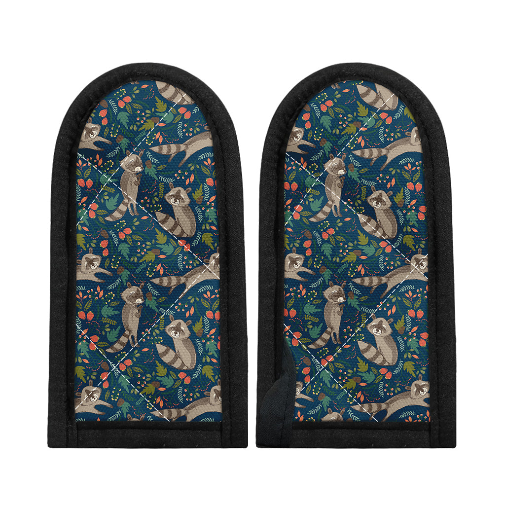 Cartoon Raccoon Pattern Print Skillet Handle Cover