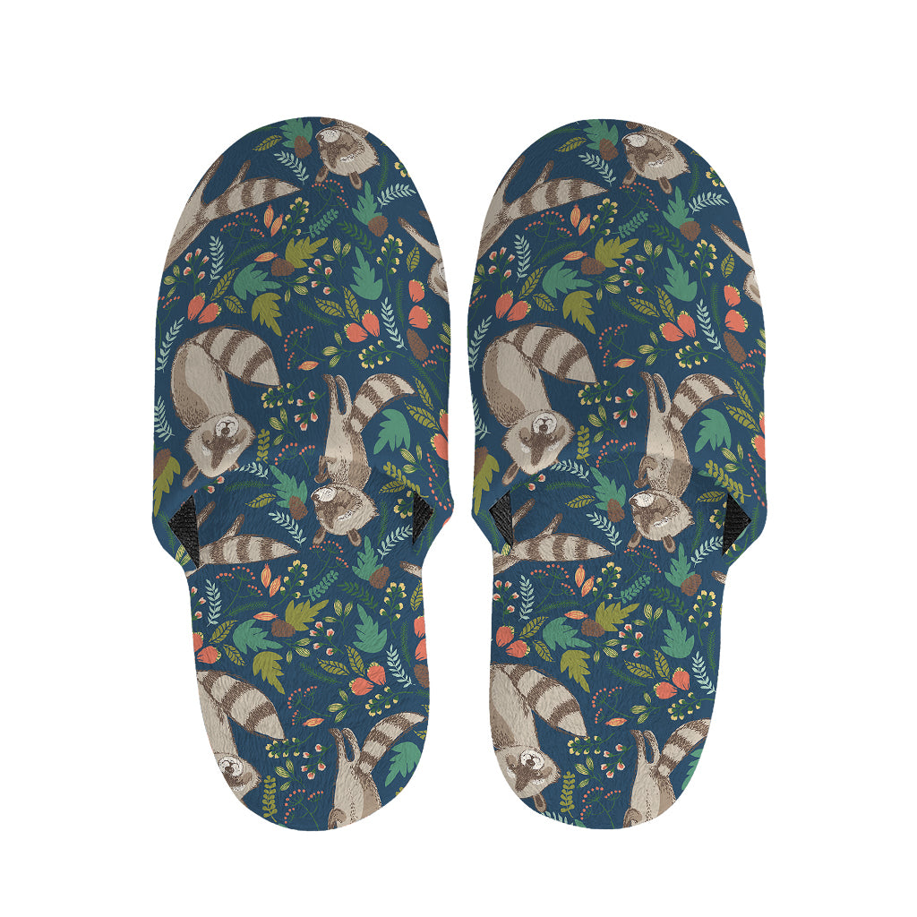 Cartoon Raccoon Pattern Print Slippers