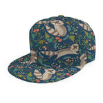 Cartoon Raccoon Pattern Print Snapback Cap