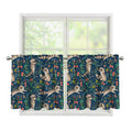 Cartoon Raccoon Pattern Print Tier Curtains