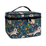 Cartoon Raccoon Pattern Print Travel Makeup Bag