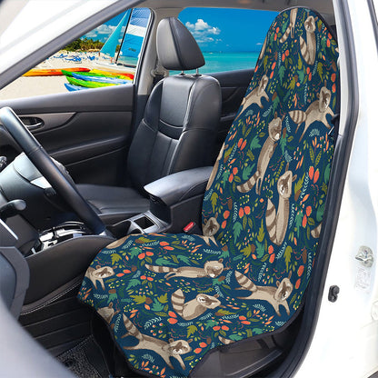 Cartoon Raccoon Pattern Print Waterproof Car Seat Cover