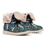 Cartoon Raccoon Pattern Print Winter Boots