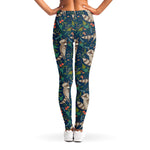 Cartoon Raccoon Pattern Print Women's Leggings