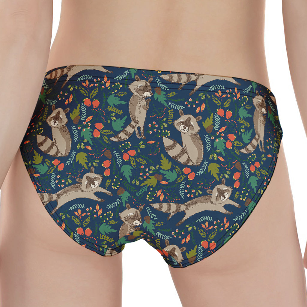 Cartoon Raccoon Pattern Print Women's Panties