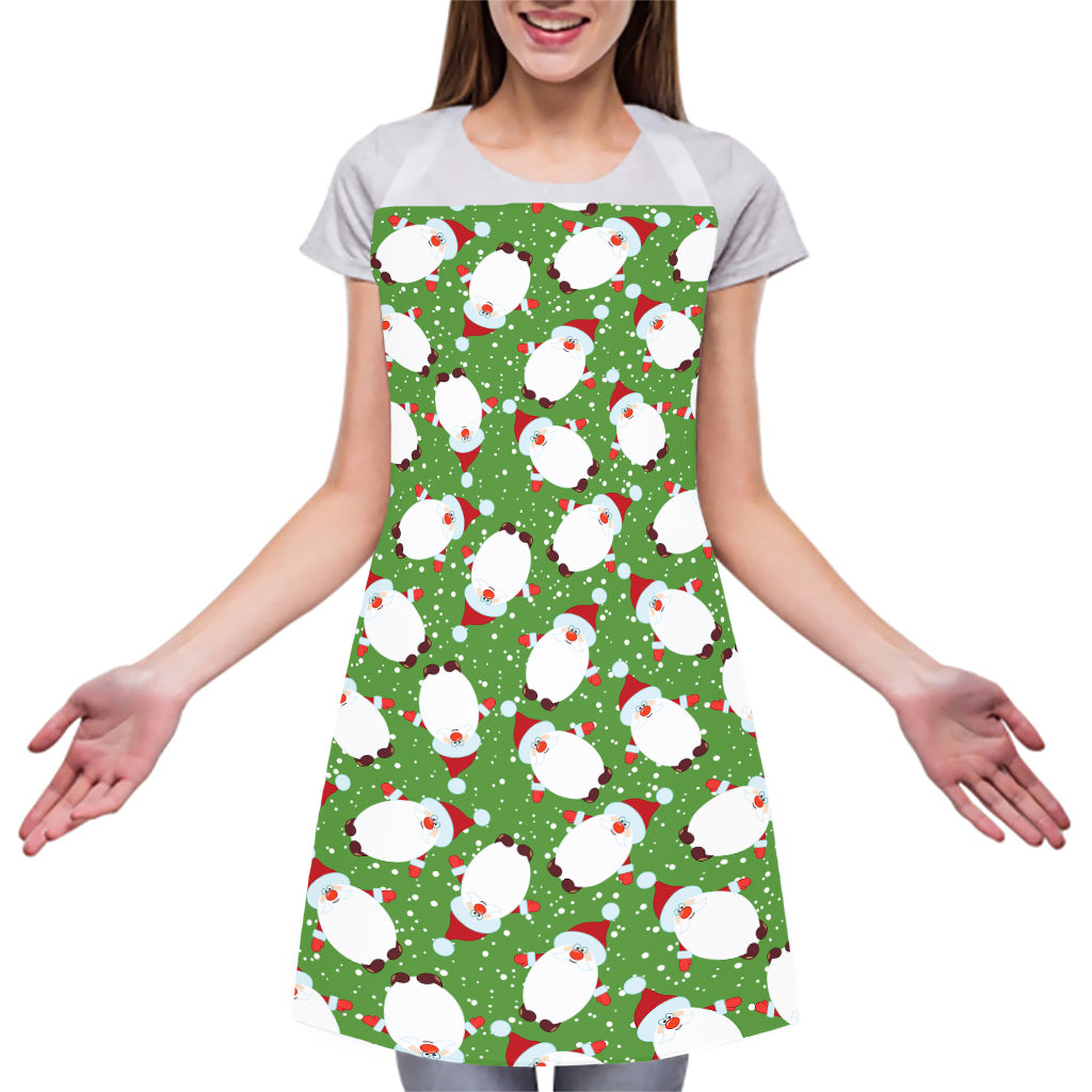 Cartoon Santa Claus Pattern Print Adjustable Apron