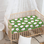 Cartoon Santa Claus Pattern Print Baby Crib Sheet