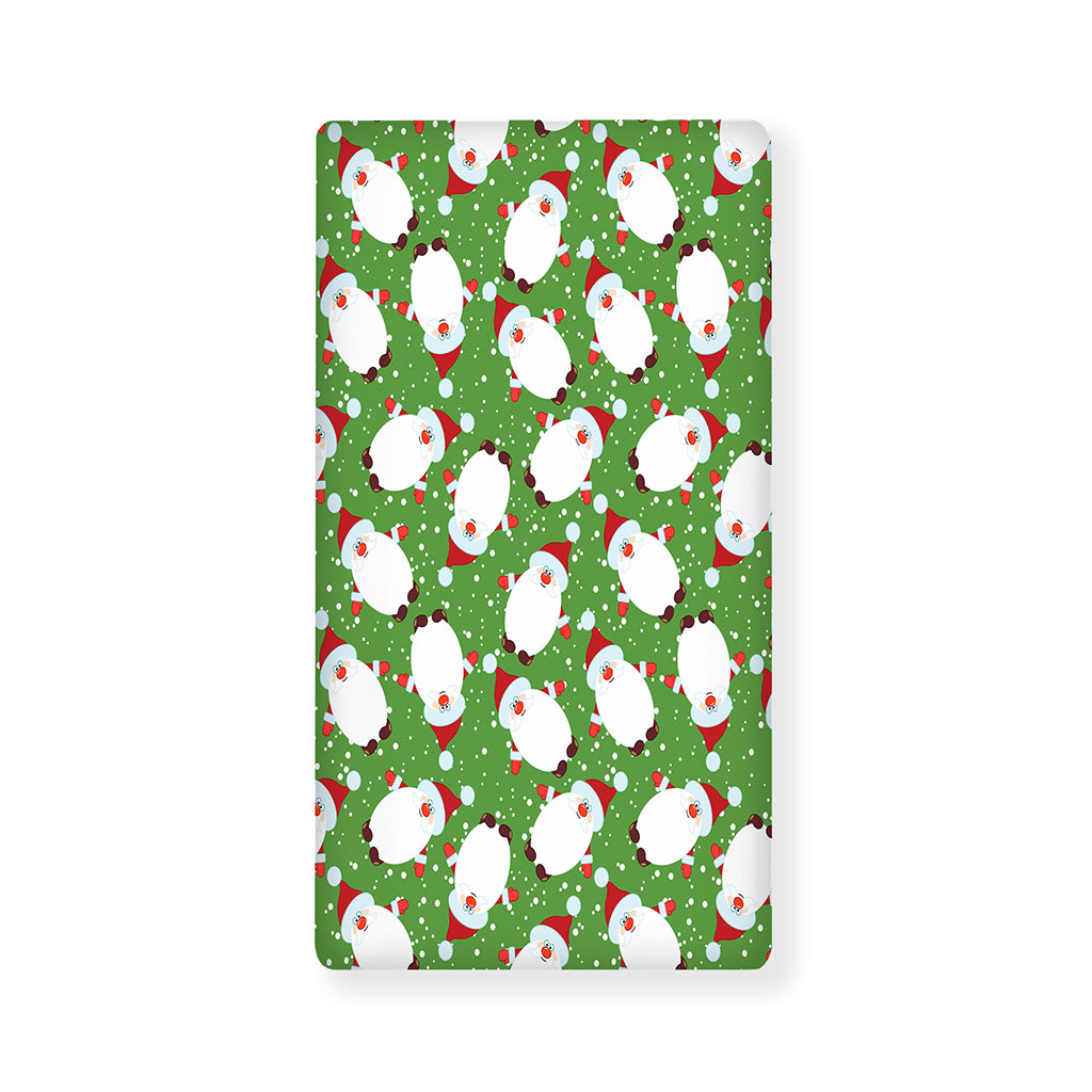 Cartoon Santa Claus Pattern Print Baby Crib Sheet
