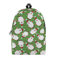 Cartoon Santa Claus Pattern Print School Backpack