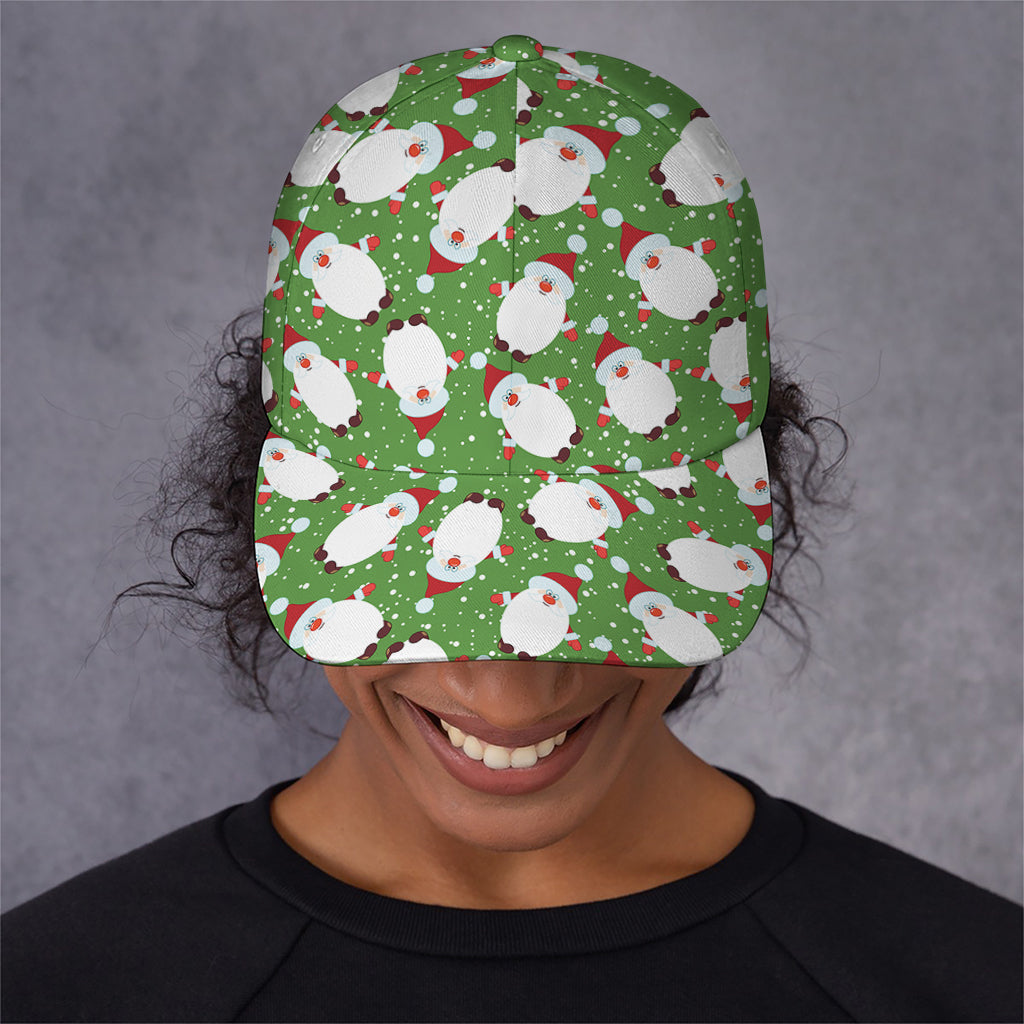 Cartoon Santa Claus Pattern Print Baseball Cap