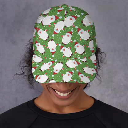 Cartoon Santa Claus Pattern Print Baseball Cap