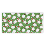 Cartoon Santa Claus Pattern Print Beach Towel