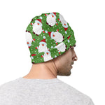 Cartoon Santa Claus Pattern Print Beanie