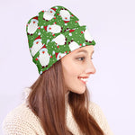 Cartoon Santa Claus Pattern Print Beanie