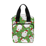 Cartoon Santa Claus Pattern Print Bible Tote Bag