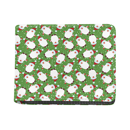 Cartoon Santa Claus Pattern Print Bifold Wallet