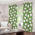 Cartoon Santa Claus Pattern Print Dimout Grommet Curtains