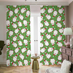 Cartoon Santa Claus Pattern Print Blackout Pencil Pleat Curtains